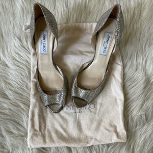 Jimmy Choo d’Orsay Peep-Toe Pumps